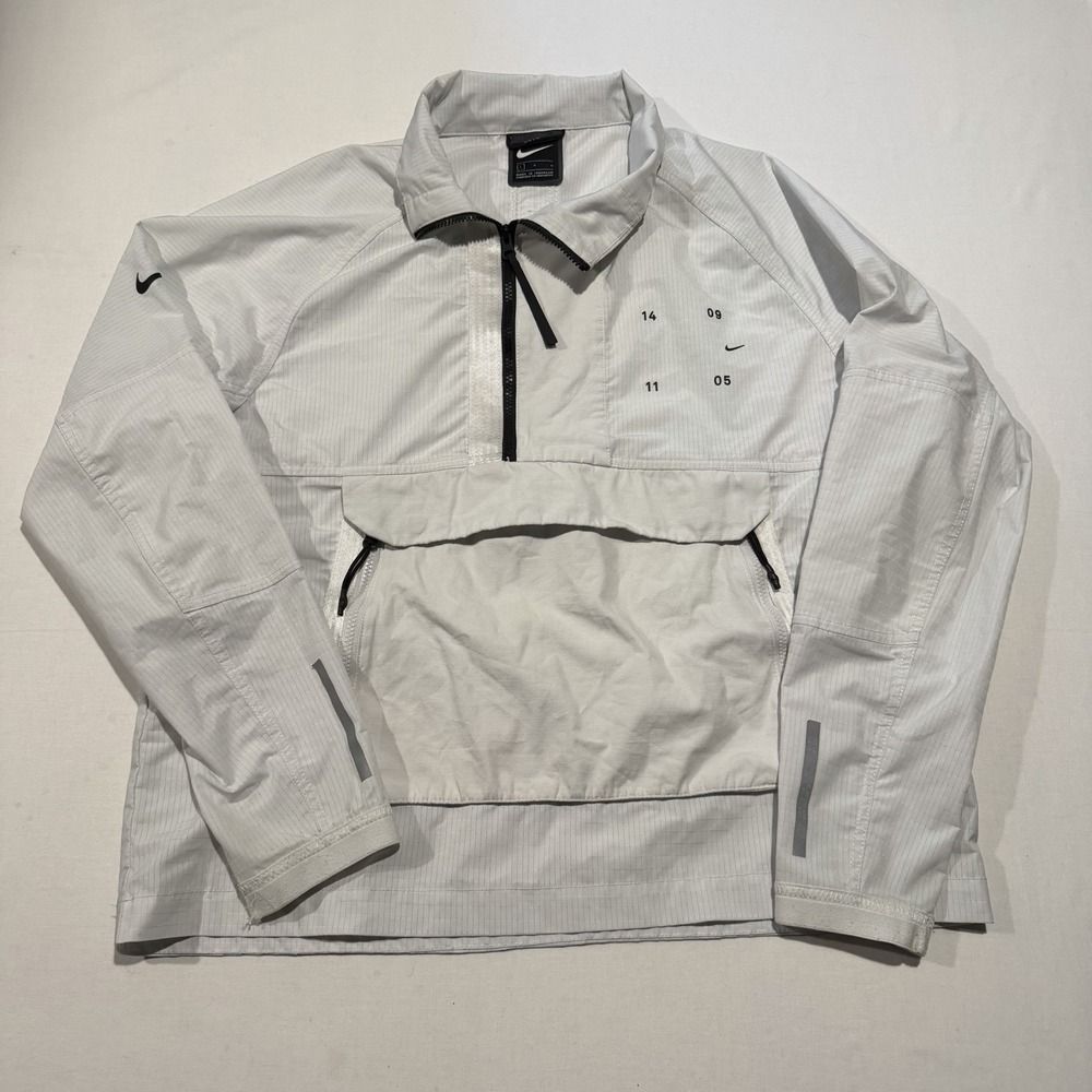 Nike Tech Pack Woven 1/2 Zip Jacket Mens Large Platinum Tint CK0710-094 Anorak